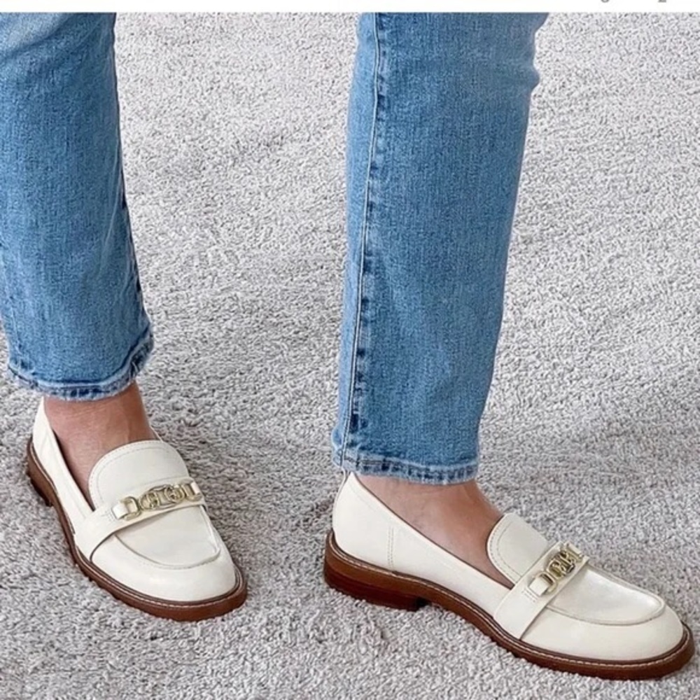 Sam Edelman White Christy Slip On Loafer Flats